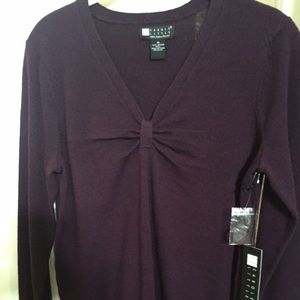 ITALIAN MERINO WOOL SWEATER IN PLUM